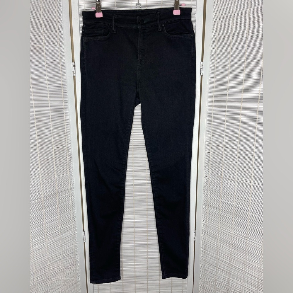 AllSaints Grace Black Skinny Jeans Mid Rise Slim Fit Stretch Denim Size 29